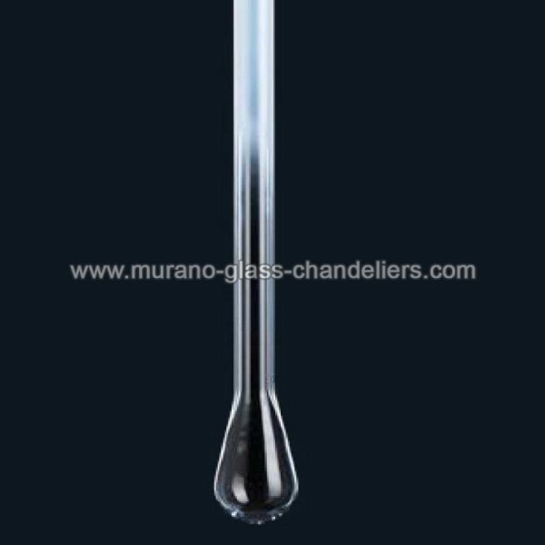 【MURANO GLASS CHANDELIERS】イタリア・ヴェネチアンガラスペンダントライト1灯「DAWSON」（W100×H900mm）