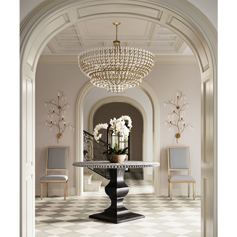 【CURREY】アメリカ・ウォールライト 5灯「Forest Light」ゴールド（W749×D203×H1422mm）