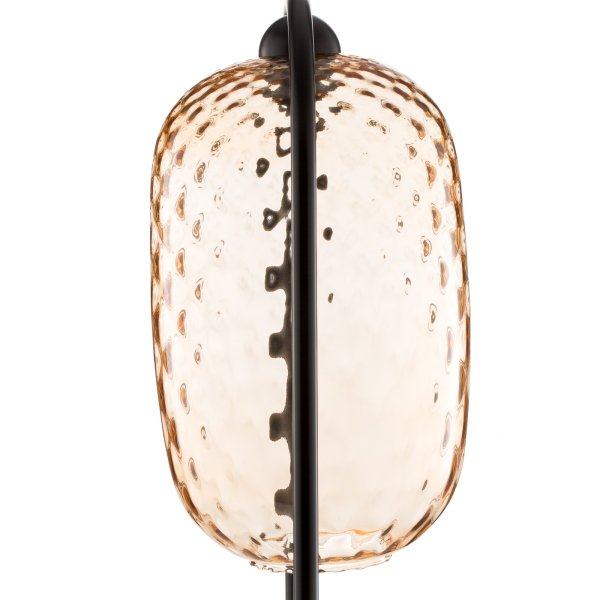 【1台在庫有！】バウルマン ガラスフロアランプ アンバー (H1035×W270mm)