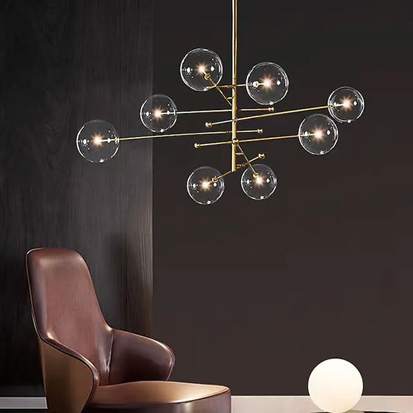 デザイン照明 ペンダントライト モダン ガラスシェード（6灯／8灯