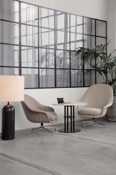 【GUBI】デンマーク・北欧デザイン照明「Gravity XL floor lamp, low」フロアランプ ブラックマーブル-キャンバス(Φ600×H1200mm)
