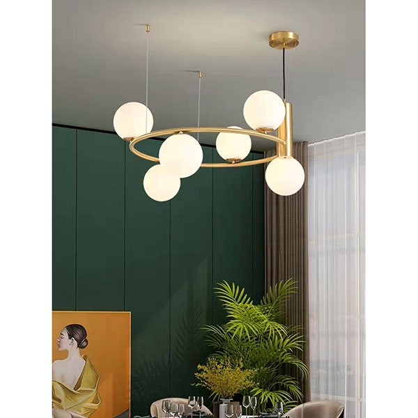 北欧 ペンダントライト ガラスシェードデザイン照明 4灯／6灯／8灯