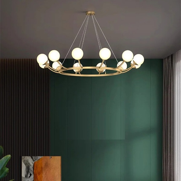 デザイン照明 ガラスボールシェードペンダントライト 3～12灯（φ880