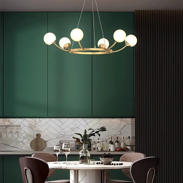 デザイン照明 ガラスボールシェードペンダントライト 3～12灯（φ880