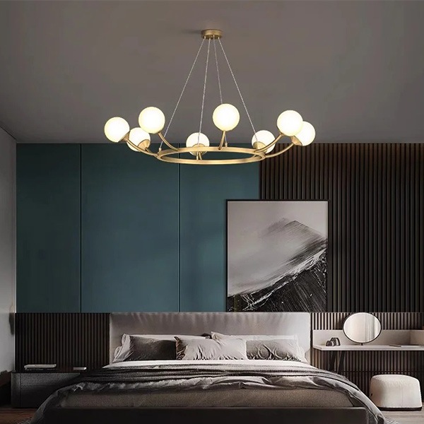 デザイン照明 ガラスボールシェードペンダントライト 3～12灯（φ880