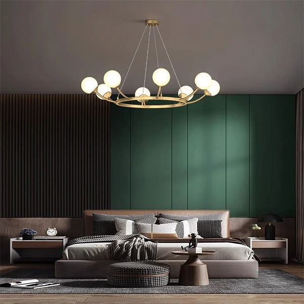 デザイン照明 ガラスボールシェードペンダントライト 3～12灯（φ880