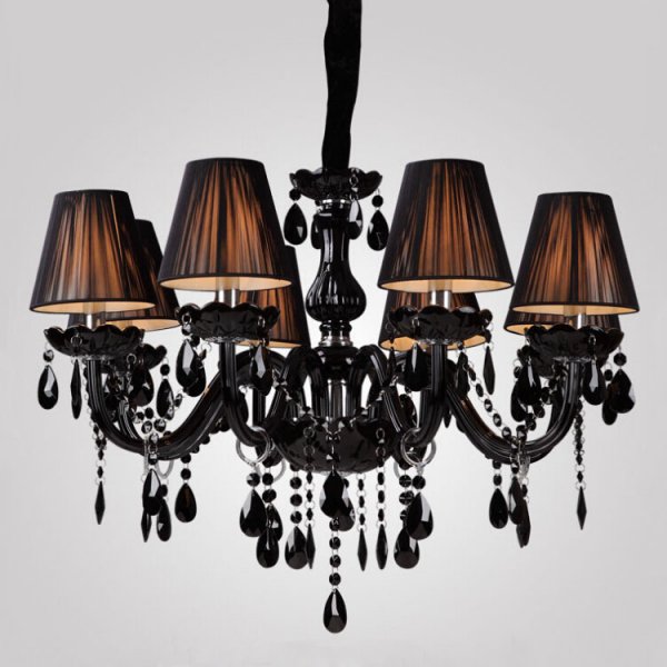 ブラックシェードシャンデリア 8灯（Φ700×H450mm）*****