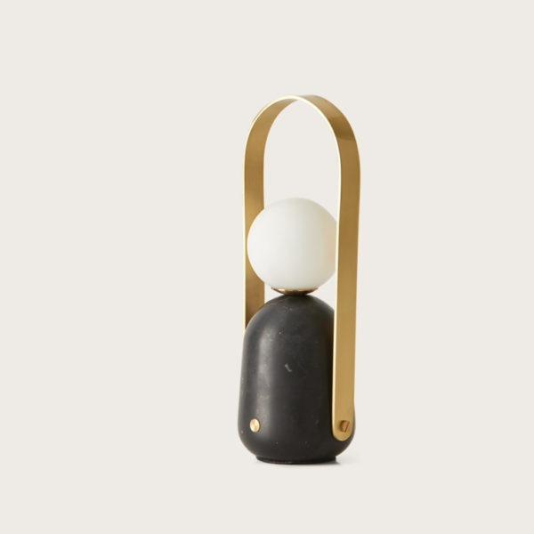 【aromas】 スペイン・インテリア照明「NANO」テーブルライト ブラック (W118×D110×H272mm)