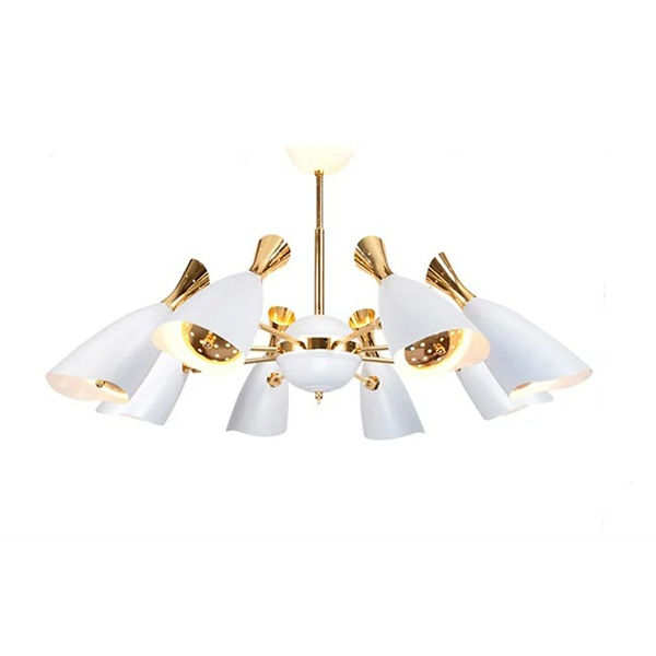 ホワイトガラスシェードシャンデリア　National ホワイトガラスシェードシャンデリア National ホワイトガラス