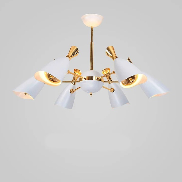 インテリア照明 ホワイトシェードシャンデリア 6／8／10／12灯（Φ850