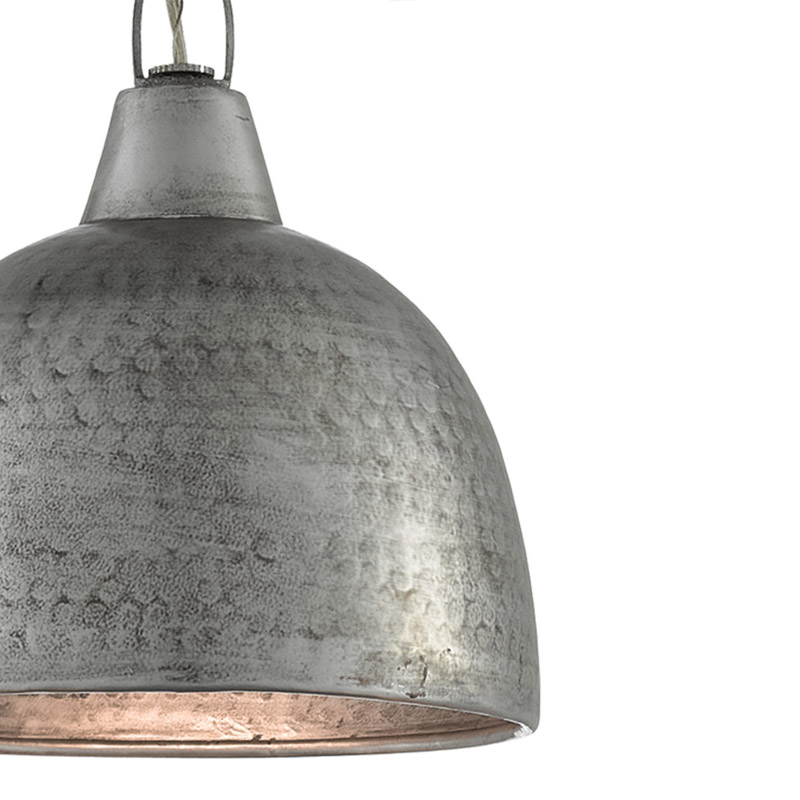 【CURREY】アメリカ・ペンダントライト 1灯「Earthshine」シルバー（φ203×H228mm）