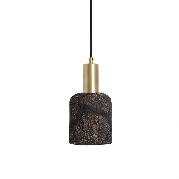 【Mullan】アイルランド・「OSIER」オーガニックセラミックペンダントライト1灯・BLACK CLAY（W115mm）