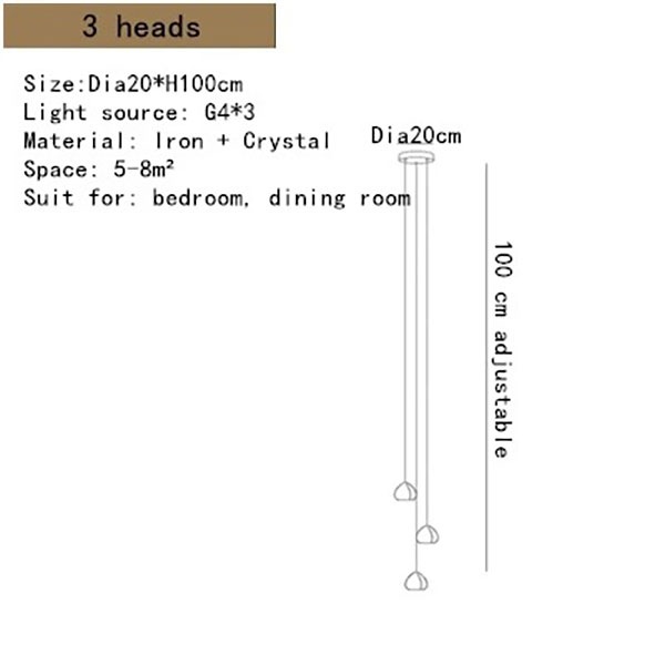 【1台在庫有！3灯のみ】インテリア照明 クリスタルペンダントライト 3灯～56灯(H1000～H4500mm )