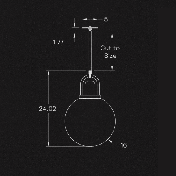 【ALLIED MAKER】 アメリカ・インテリア照明「Arc Globe 16