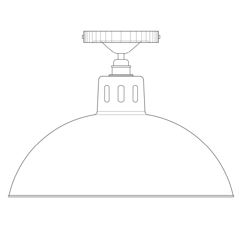 【Mullan】アイルランド「PARIS」インダストリアル シェードシーリングライト1灯（φ300×H270mm）