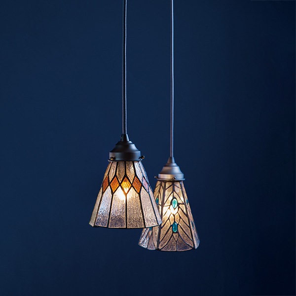 インダストリアル・スタイル「ダイナー」ガラスシェードペンダント1灯ビンテージメタル(W170mm~)【業販対象外】