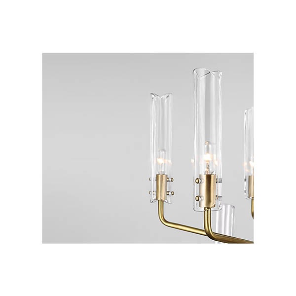 【Visual Comfort】アメリカ・デザイン照明 モダンシャンデリア「Casoria Large Two-Tier Chandelier」12灯　ゴールド（W1073×H603mm）