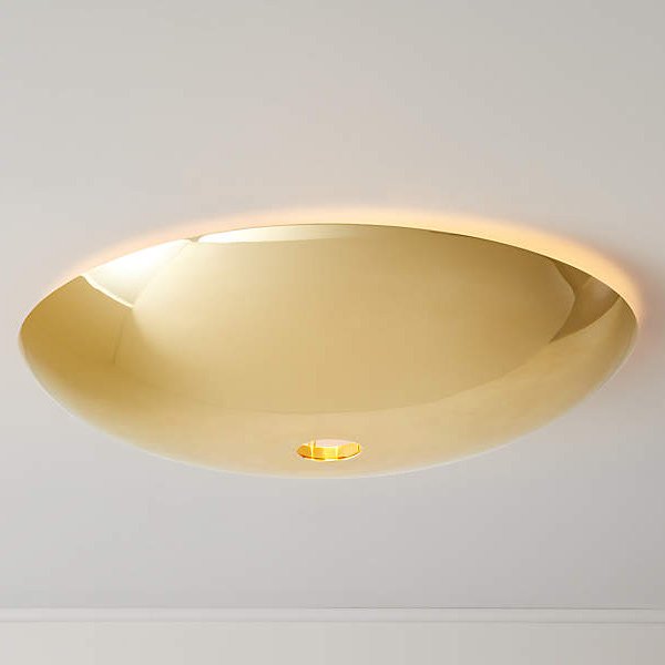 アメリカ・デザイン照明シーリングライト「AUDEN」1灯ゴールド（W760×H180mm）