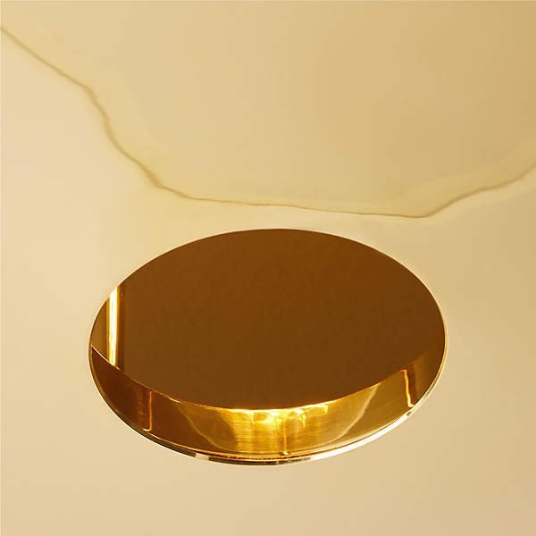 アメリカ・デザイン照明シーリングライト「AUDEN」1灯ゴールド（W760×H180mm）