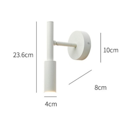 【リーズナブル】デザイン照明 スポットライト LED ブラック／ホワイト（H236×Φ100mm）