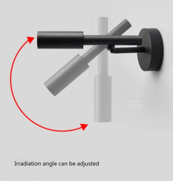 【リーズナブル】デザイン照明 スポットライト LED ブラック／ホワイト（H236×Φ100mm）