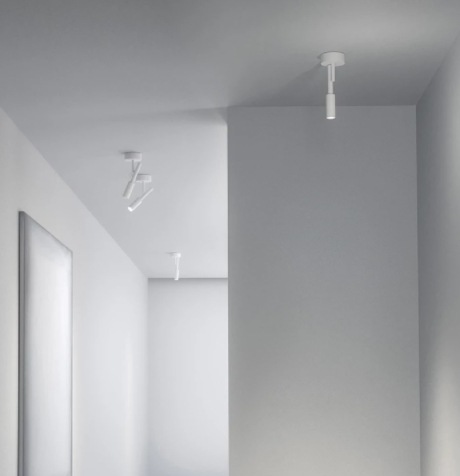 【リーズナブル】デザイン照明 スポットライト LED ブラック／ホワイト（H236×Φ100mm）