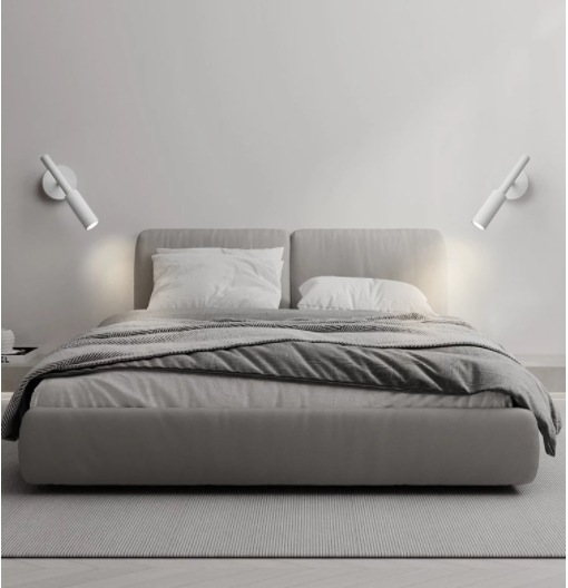 【リーズナブル】デザイン照明 スポットライト LED ブラック／ホワイト（H236×Φ100mm）