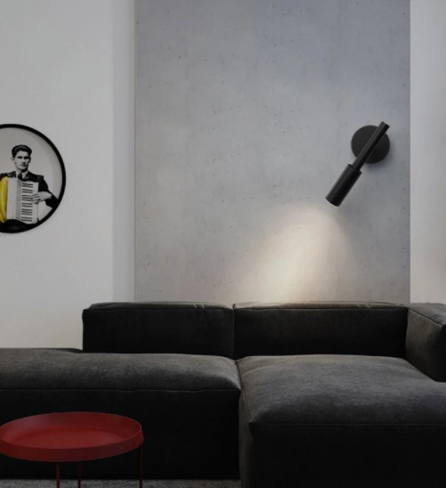 【リーズナブル】デザイン照明 スポットライト LED ブラック／ホワイト（H236×Φ100mm）