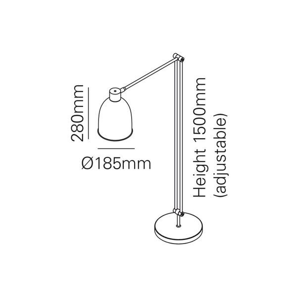 【MARETTI】オランダ・フロアランプ 1灯  ALUMINUM（H1500mm）