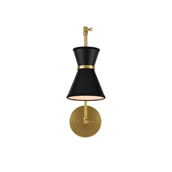 【CURREY】アメリカ・ウォールライト「Avignon」1灯 ブラス×ブラック (W661×D153×H521mm)