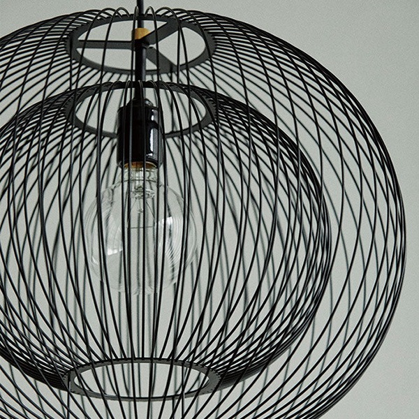 APROZ.】ジャージー ペンダントライト「JERSEY」ブラック（W430×D430