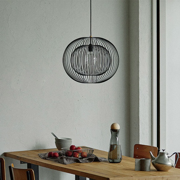 APROZ.】ジャージー ペンダントライト「JERSEY」ブラック（W430×D430