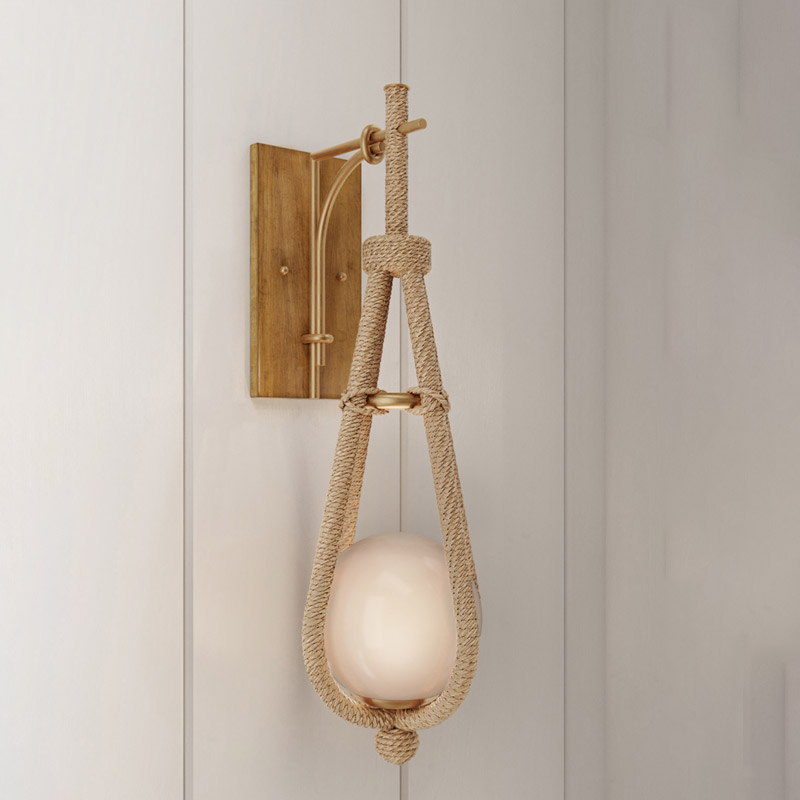 【CURREY】アメリカ・ウォールライト 1灯「Passageway」ナチュラル（W196×D228×H584mm）