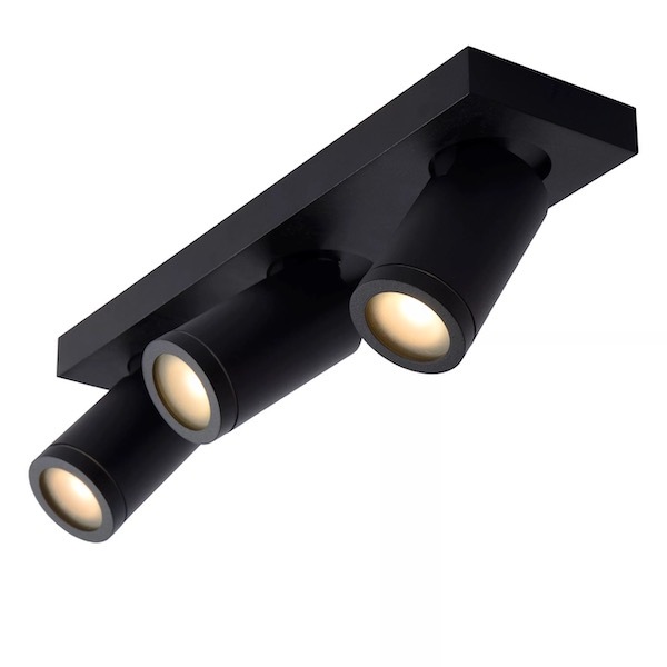 【LUCIDE】ベルギー バスルームシーリングスポットライト「TAYLOR」Black 3灯（W380×D100×H123mm）