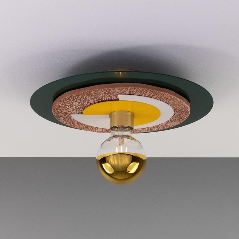 【Mullan】アイルランド「Jupiter」カラフルディスク シーリングライト1灯（φ350×D95mm)