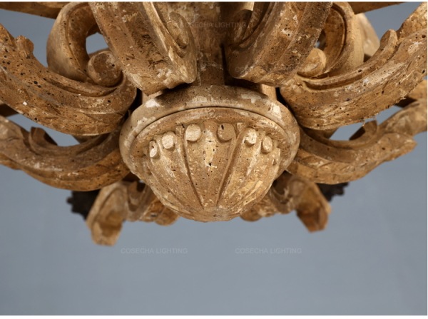 デザイン照明ウッド調シャンデリアライト8灯（W706×H779mm） | EL JEWEL