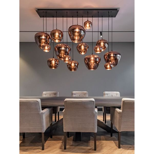 【MARETTI】オランダ・シーリングペンダントライト「TULIP」10灯 COPPER(W1200×H1500mm)