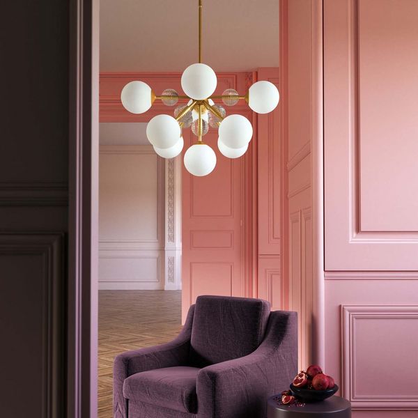 【Alora】アメリカ デザイン照明 「Celia」 9灯 ゴールド(W769×H423mm)