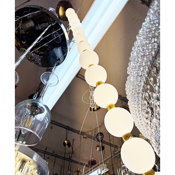 デザイン照明　ガラスボール照明　LEDネックレスライト（L2180mm）