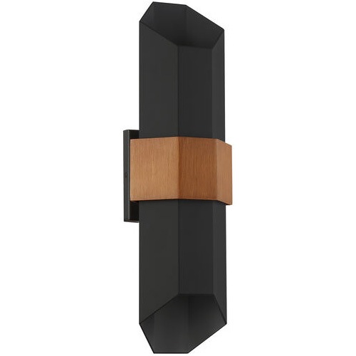 【QUOIZEL】アメリカ・デザイン照明 アウトドア LEDウォールライト「Chasm」マットブラック（W170×D120×H520mm）