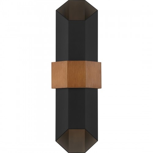 【QUOIZEL】アメリカ・デザイン照明 アウトドア LEDウォールライト「Chasm」マットブラック（W170×D120×H520mm）