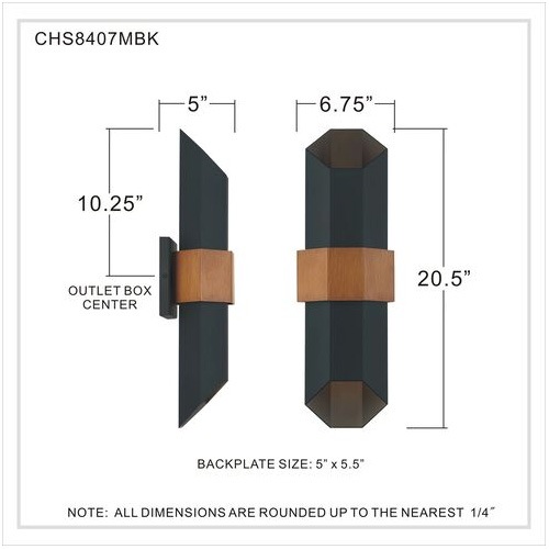 【QUOIZEL】アメリカ・デザイン照明 アウトドア LEDウォールライト「Chasm」マットブラック（W170×D120×H520mm）