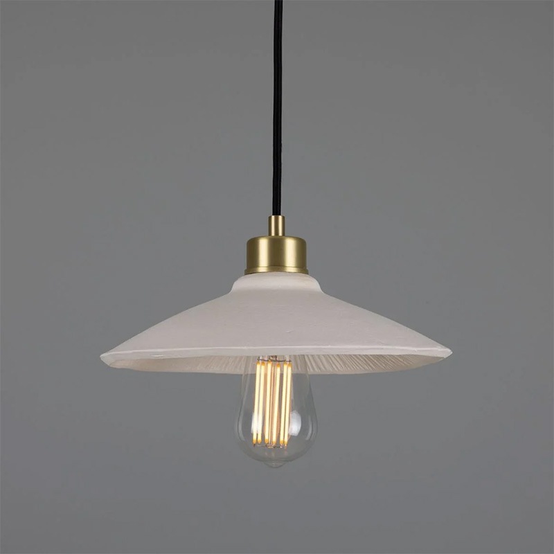 【Mullan】アイルランド「Pyrus-Organic Ceramic」ペンダントライト 1灯 マットホワイト（D280×H100mm）