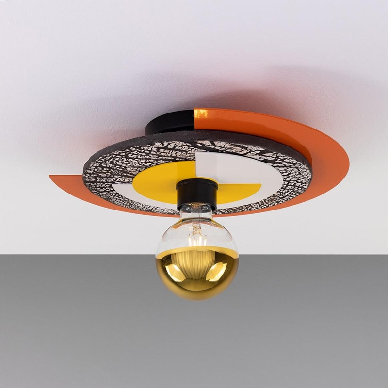 【Mullan】アイルランド「Mars」カラフルディスク シーリングライト1灯（φ350×D95mm)