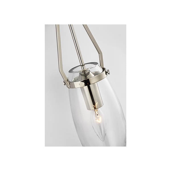 【Visual Comfort】アメリカ・ウォールライト「Myla Medium Bracketed Sconce」1灯　シルバー・クリア（W108×D133×H489mm）