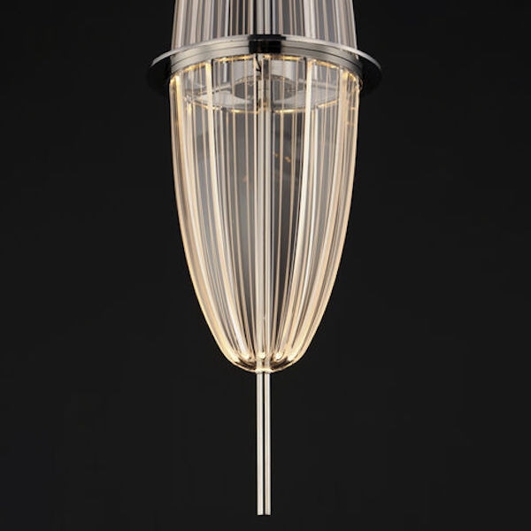 【ET2】アメリカ・ペンダントライト「Quasar」 シルバー(W140×D140×H521mm)