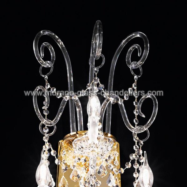 【MURANO GLASS CHANDELIERS】イタリア・ヴェネチアンガラスウォールライト6灯「VERONESE」（W700×D430×H1050mm）