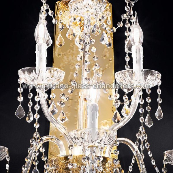 【MURANO GLASS CHANDELIERS】イタリア・ヴェネチアンガラスウォールライト6灯「VERONESE」（W700×D430×H1050mm）