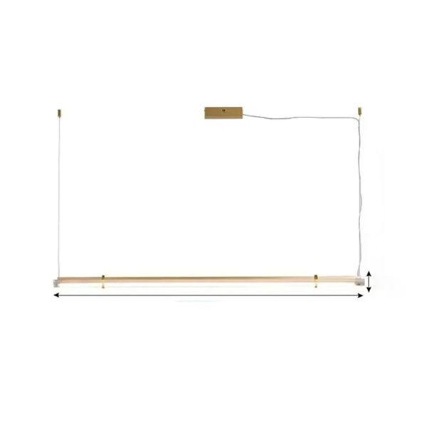 デザイン照明　モダンガラスペンダントライト　Gold／Copper（W1000／1200／1500mm）