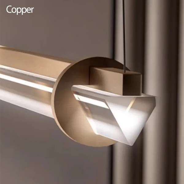 デザイン照明　モダンガラスペンダントライト　Gold／Copper（W1000／1200／1500mm）